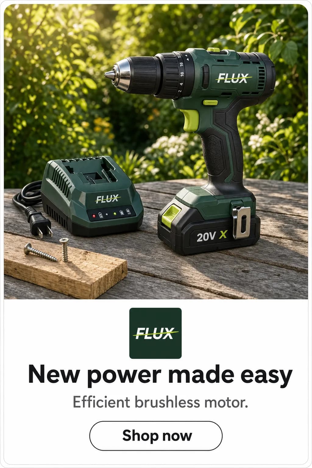 Flux half page ad at 300 by 600