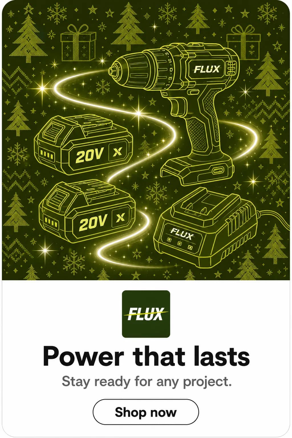 Flux holiday ad creative